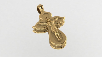 3 çapraz takı elmas güzellik mücevher Gümüş altın aksesuar yüzük moda giyim nişan gem taş lüks yazdırılabilir platin İsa saint 3d print model - Mito3D