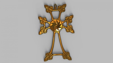 çapraz 3 boyutlu Yazdır model dini heykeller takı Hıristiyan nesne altın gümüş yazdırılabilir kolye aksesuar dekorasyon basrelief Ortodoks inanç katedral benzersiz stl broşlar 3d print model - Mito3D