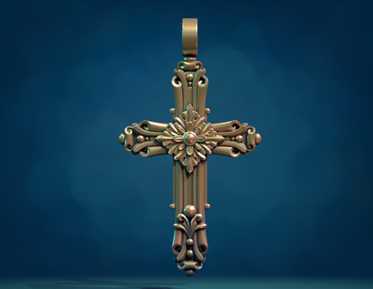 traverser pendentifs Christ pendentif Dieu bijoux religion église sacré 3d print model - Mito3D