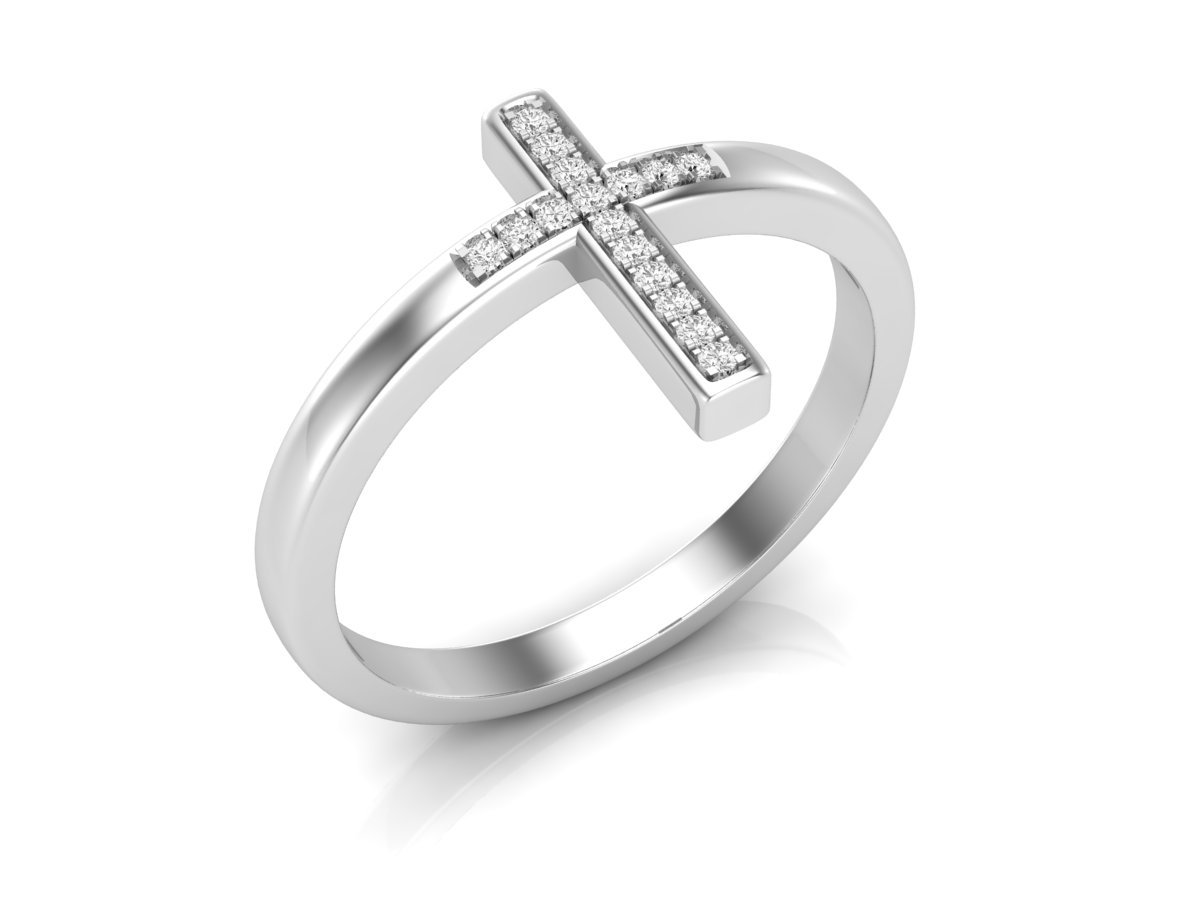 cruz diamante joalheria anel mulher 3d impressão modelo in argolas 3dexport ouro prata moda gema esterlina jóia jóias casamento noivado brilhante platina beleza joia cristã cristão 3D print model - Mito3D