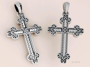 çapraz desen 3d baskı cnc stl din kolye takı mücevher tasarım oyma Hıristiyanlık hançer 3d print model - Mito3D