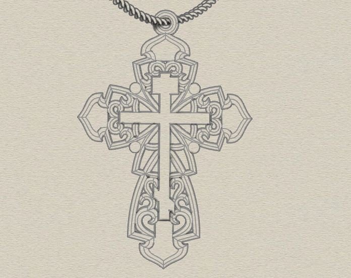 pendentif en forme de croix la bible chrétienne l'hébreu jesu joyau bijoux juif pendentifs imprimable religiou-objet d'argent 3D print model - Mito3D