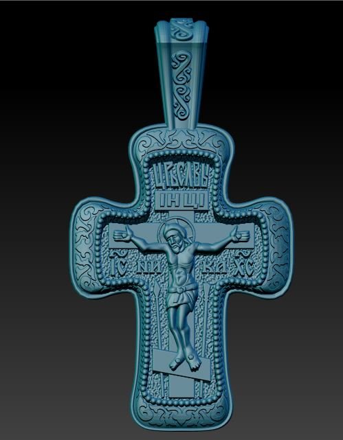 ciondolo croce masticare cristiano dentizione lo smalto oro gioiello gioielli molare ciondoli stampabile religiou-oggetto zaffiro argento matrimonio 3D print model - Mito3D