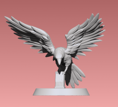 karga 3d yazdır model in heykel 3dexport kuzgun kuş doğa karanlık ölüm mezar korku minyatürler figürinler hayvan 3dmodel 3dprinting takı mücevher kolye yüzük sanat 3d print model - Mito3D