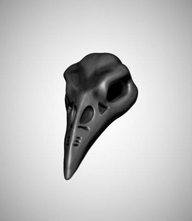 crow skull pendant  earrings pendant crow skull jewelry 3dprint  3d print model - Mito3D