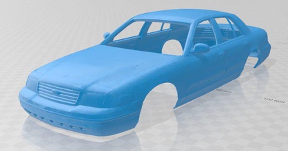crown victoria impressão do corpo carro coroa printable o de slot scalextric tamiya rc hobby 1-10 1-24 1-32 3d print model - Mito3D