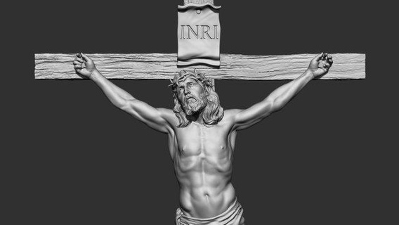 çarmıha gerilme isa İsa v1 mimari çapraz bas Rahatlama takı heykeller kolye heykel cnc Tanrı Hıristiyan madalyon mücevher Katolik dini yazdırılabilir haç 3d print model - Mito3D