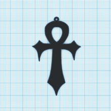 Crux brincos egípcio cruz alternativo gótico 3d print model - Mito3D