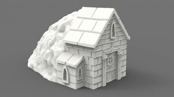 crypt free architecture miniature house accessories art download 3dexport stl 3d 3dprint printable 3dmodel 3d print model - Mito3D