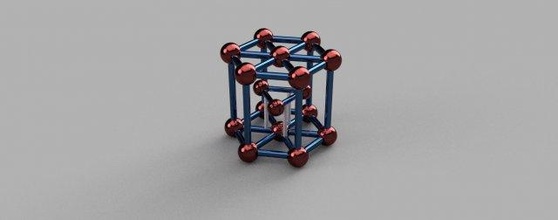 cristallo reticoli metalli corpo centrato viso scienza dei materiali reticolo cubo atomo legame atomico incollaggio ingegneria 3d print model - Mito3D