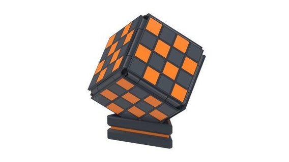 cube chess board - printable stl files type 1 games toy diy game party table checkers figures queen king tic tac toe tic-tac-toe 3d print model - Mito3D