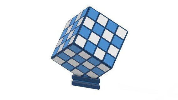 cube chess board - printable stl files type 2 games toy diy game party table checkers figures queen king tic tac toe tic-tac-toe 3d print model - Mito3D