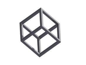 cube libre 3d impression modèle in mathématique art 3dexport math géométrique polyèdre figure forme 3d print model - Mito3D