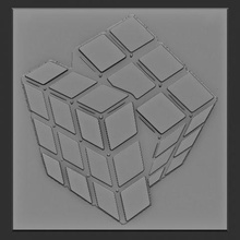 cubo alívio 3d impressão modelo in 3dexport relevos relevo 3dprinter 3dprint 3dprinting 3dprinted 3d print model - Mito3D