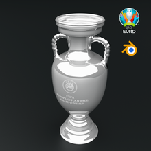 cubeuro2021 model 2021 europe euro game football cub blender 3d reward metal 3d print model - Mito3D