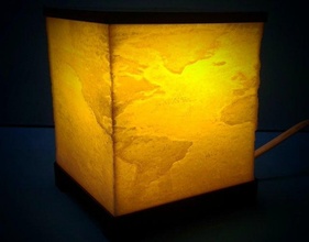 cubique lampe cube ancien litophanie LED 3dprint Plans veilleuse globe vent rose 3dmodel Assemblée projet meubles chambre lumière courtoisie enfants 3d print model - Mito3D