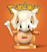 cubone - pokemon fanart 3d print model in monsters & creatures 3dexport cute cartoon 3d print model - Mito3D