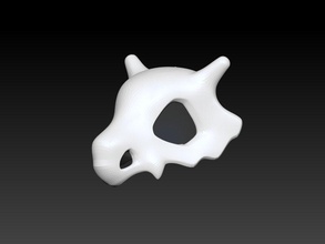cubone skull 3d print pokemon model in monsters & creatures 3dexport 3dprint cuboneskull 3d print model - Mito3D