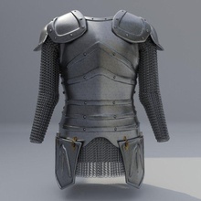 cuirass cuirassiers chain armor warrior steel 3d print model - Mito3D