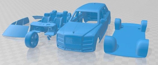 cullinan 2019 imprimible coche vehiculo espacio scalextric Tamiya rc miniz pasatiempo micro 3d print model - Mito3D