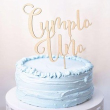 cumplo uno cake topper cumpleaos fiesta primer primero ao aito aniversario birthday party anniversary 3d print model - Mito3D