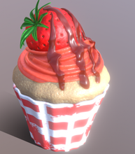 cup cake stramberry cupcakes muffin cupcake bakery cakes cappuccino coffee tableware spoon strawberry breakfast tray food 3d print model - Mito3D