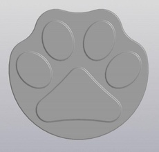 cup coaster paw print animal pets cat dog coffee tea drinks wineglass 3d print model - Mito3D