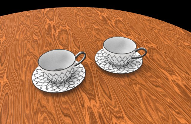cup plate geometry 3d print model in kitchen dining 3dexport tea drinking table water coffee printing extruder 3D print model - Mito3D