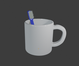 cup toothbrush 3d print model - Mito3D