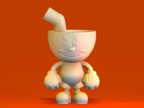 cuphead 3d print model in figurines 3dexport videogame toy collectible 3dsculpt 3dprint 3d print model - Mito3D