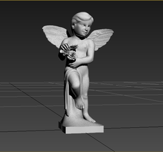 cupidon ange 3d impression modèle in décor 3dexport 3dprint statue décorer l'amour 3d print model - Mito3D