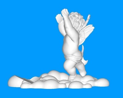 Aşk tanrısı şarap sahibi heykel cupid wine holder 3d print model - Mito3D
