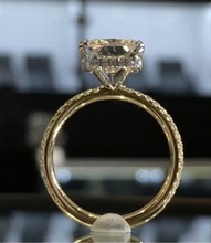 anel de amortecimento onestone onstonering ouro prata almofada diamante gem rodada a mulher bonita beleza fingersize juewelry moda 3d print model - Mito3D