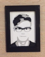 3d personalizado retrato moldura de foto imprimir 3d print model - Mito3D