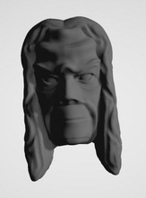 custom attitude era kane masked head scaled action figure peg hole 3d print model - Mito3D