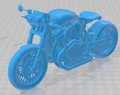 custom motorcycle printable automotive bicycle hobby micro scale bike model 3d print model - Mito3D