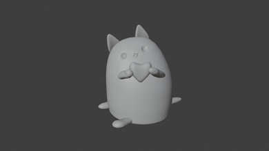 cute cat 3d print model - Mito3D