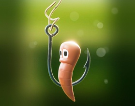 cute earthworm - minhoca fishing worm character toy kid 3d print model - Mito3D