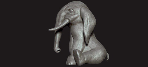 mignonne l'éléphant 3d impression modèle in animaux 3dexport moments 3dprint prints model 3d print model - Mito3D