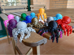 cute mini octopus 3d printing print model in toys 3dexport 3dmodel 3dprinting 3dprint 3d print model - Mito3D