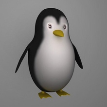 niedlich Pinguin 3d Modell Natur Tier Säugetiere Marine 3d print model - Mito3D