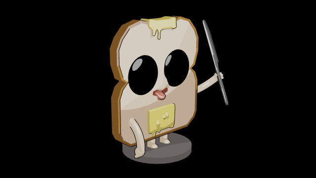 cute toast monsters & creatures 3D print model - Mito3D