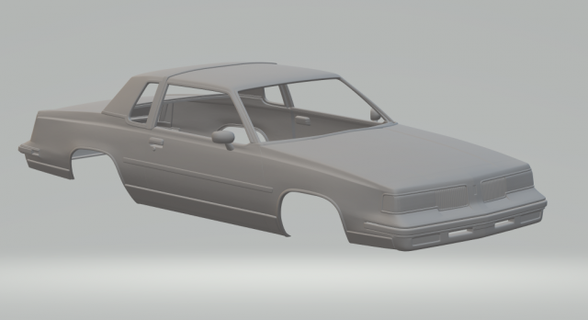 cutlass coupe yüce brougham 1987 3d yazdır model in araç 3dexport döküm sıcak tekerlekler yuva slotcar slot car oyuncaklar araba 3dpirnt baskı yazdırılabilir 3d print model - Mito3D