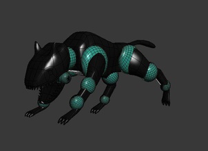 cyber cão animais luz freeway 3d print model - Mito3D