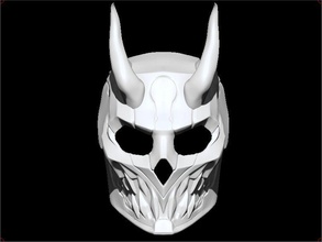 ciberdemon mascarar capacete cosplay airsoft 3dshophelmet 3d print model - Mito3D