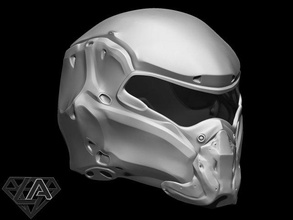 cybermantis pilot pro helmet 3d print model in game accessories 3dexport halo titanfall mask airsoft cosplay warrior invader knight lafactorystore lafactoryshop 3d print model - Mito3D