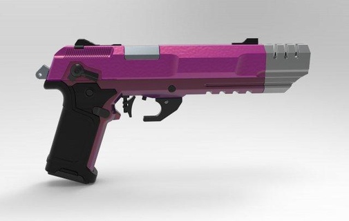 cyberpunk death taxes military machinery militech cyber punk 2077 future cosplay replica printable handgun 3d print model - Mito3D
