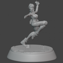 cyberpunk hembra rebelde yelena mesa juego guerra 3d imprimible stl pre soportado miniatura ciencia fi 3d print model - Mito3D