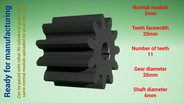 cylindrical gear - paired