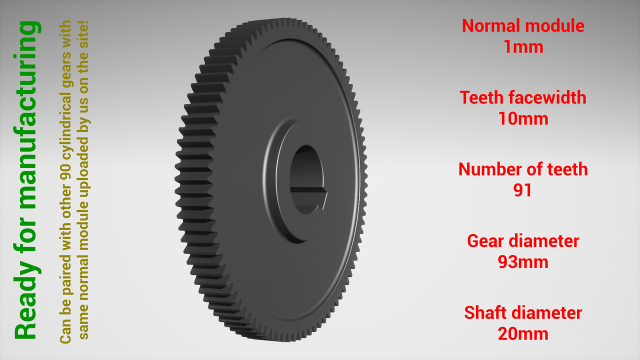 cylindrical gear - paired